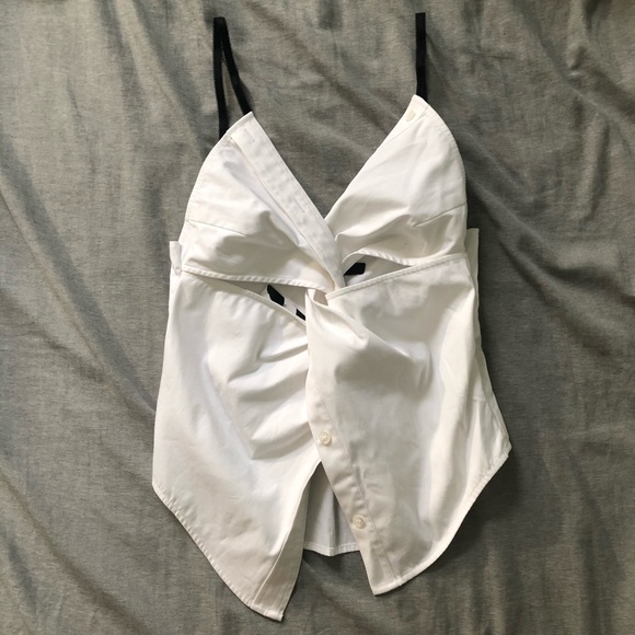 ALEXANDER WANG Twisted Front Poplin Cami Top - Picture 2 of 8